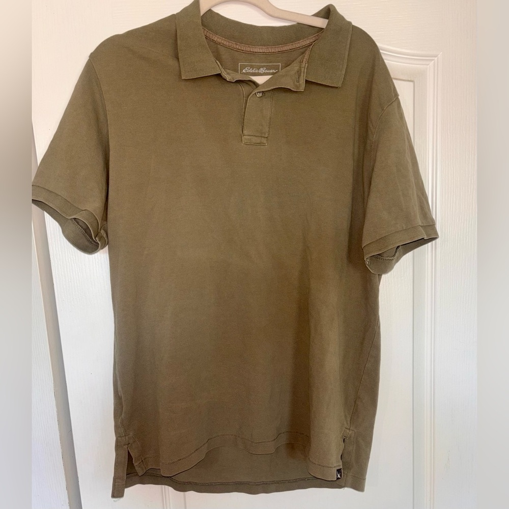Khaki Green Eddie Bauer Polo